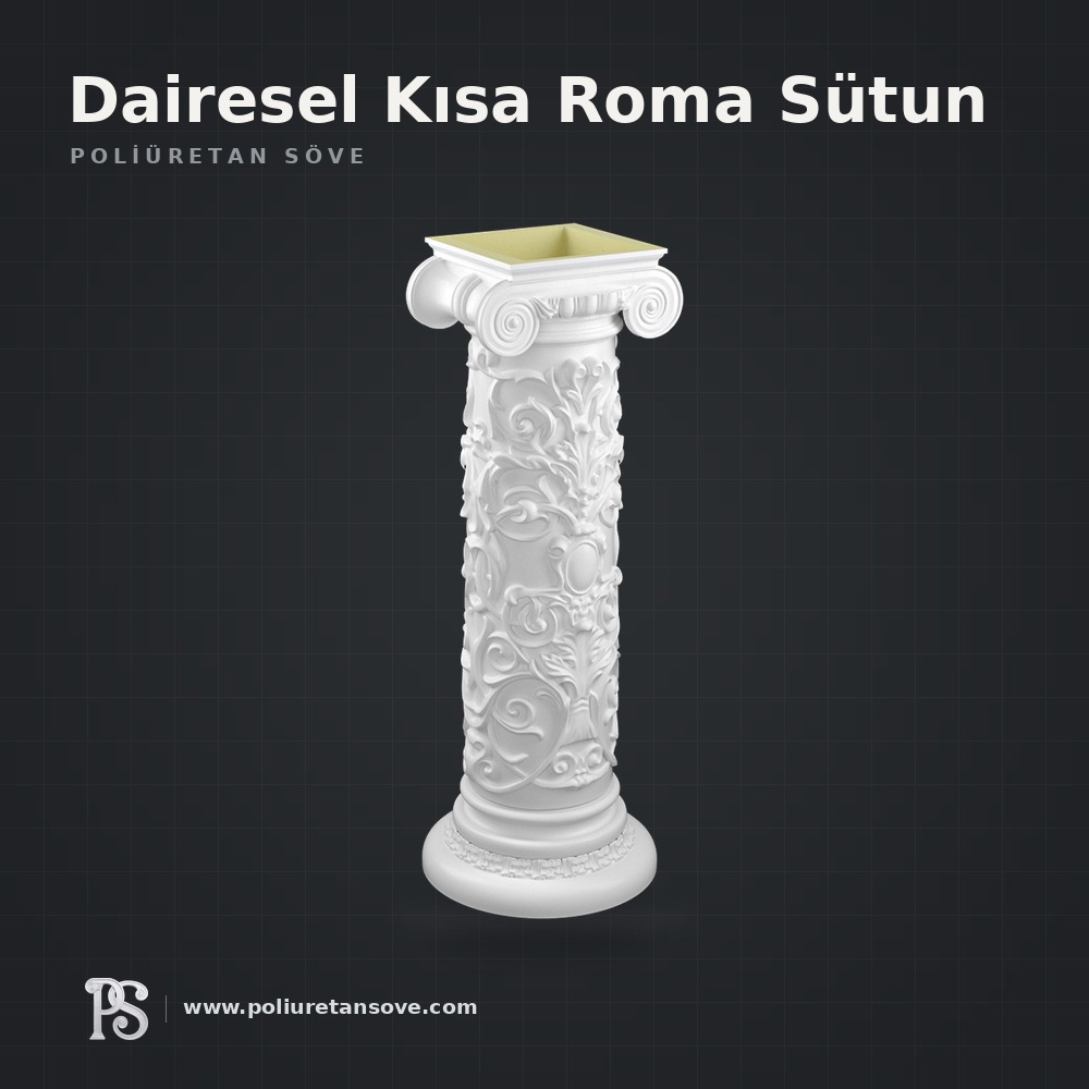 Dairesel Kısa Roma Sütun modelleri