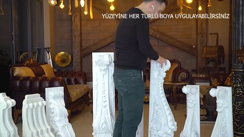 Çeşitli yükseklik ve biçimlerde payandalar arasından model seçiliyor