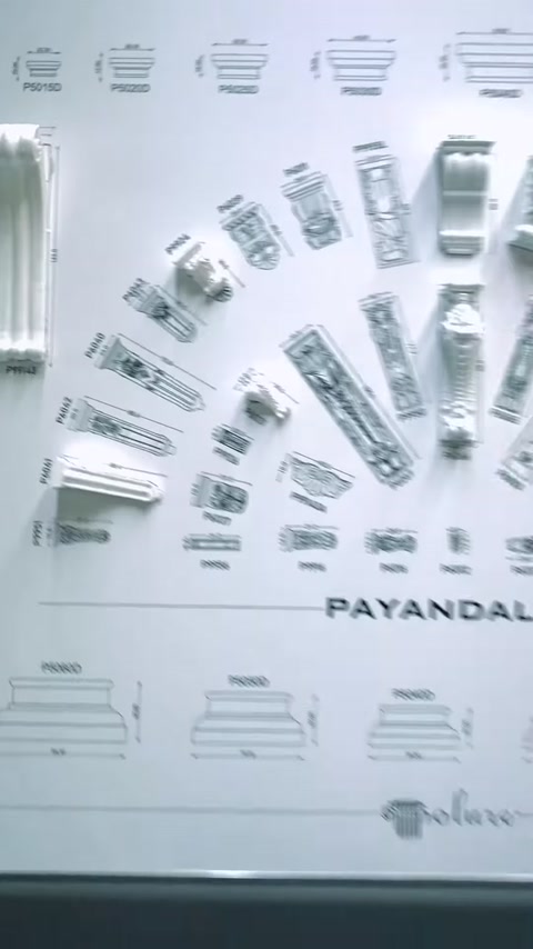 Farklı payanda modelleri ve küçük numunelerin sergilendiği bölüm