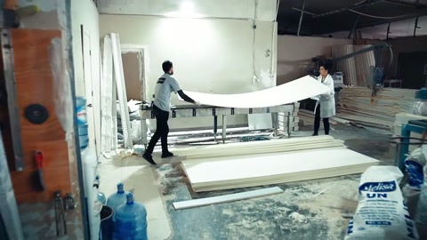 Geniş yay biçimli parça atölyedeki çalışma düzeneğinde bekliyor.