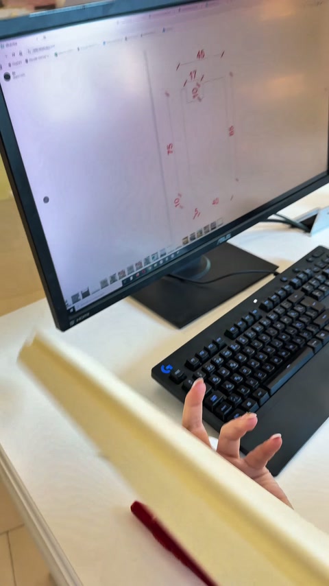 Uzun numunenin kenar formu ekrandaki çizimle birlikte inceleniyor