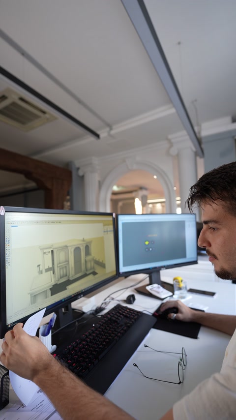 Dekoratif iç mekân projesi bilgisayar ortamında modelleniyor