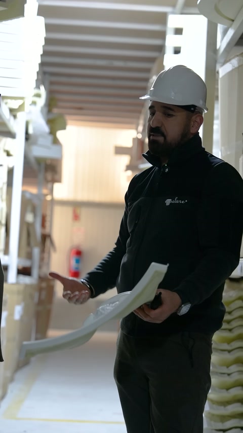 Kıvrımlı profilin uç bölümü elde tutularak ayrıntılı inceleniyor