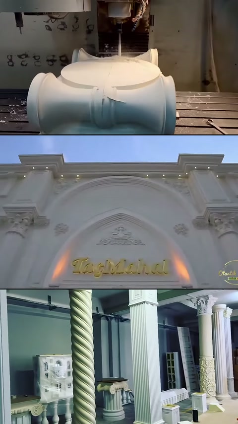 Düğün Salonu Sütun, Söve ve Kartonpiyer Dekorasyonu