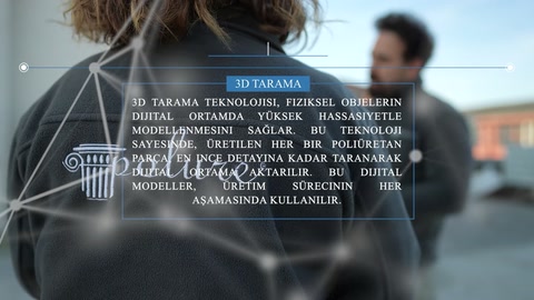 Dış mekândaki operatör, tarama cihazını cephe yönüne çeviriyor.