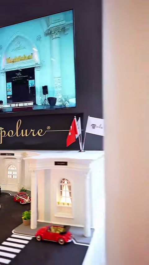 Ekrandaki klasik girişte sütun, başlık ve kemerli süsleme bulunuyor