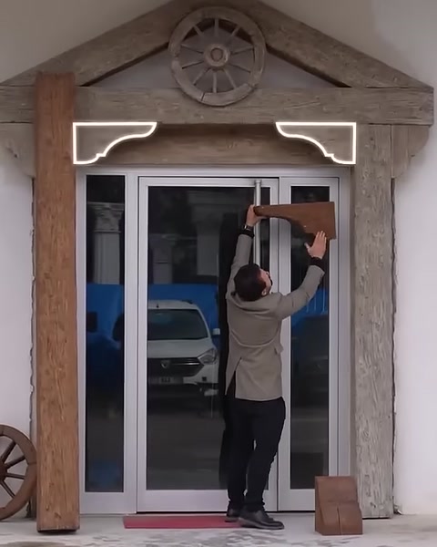 İç bükey payandanın giriş çerçevesindeki konumu işaretleniyor