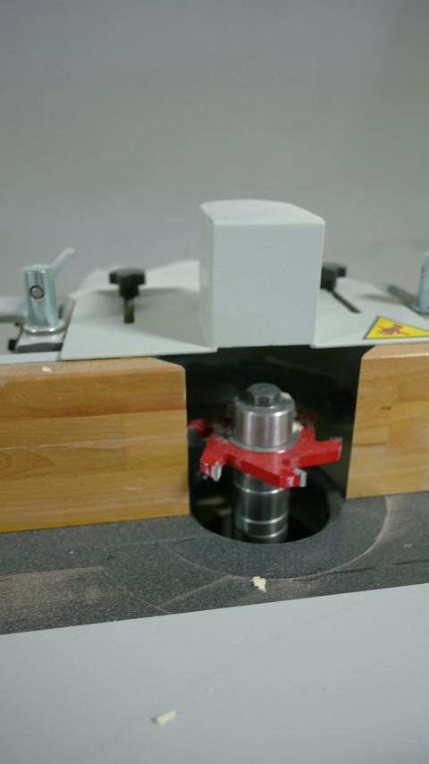 Kesici başlığın metal gövdesi ve kırmızı tabanı görüntüleniyor