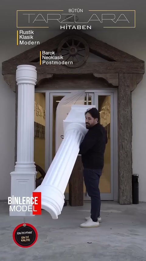 Usta sütunun üst bölümünü kavrayarak sağdaki konumuna yönlendiriyor