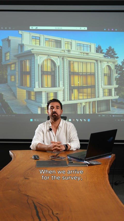 Söve ve cephe detayları işlenmiş tamamlanmış villa tasarımı