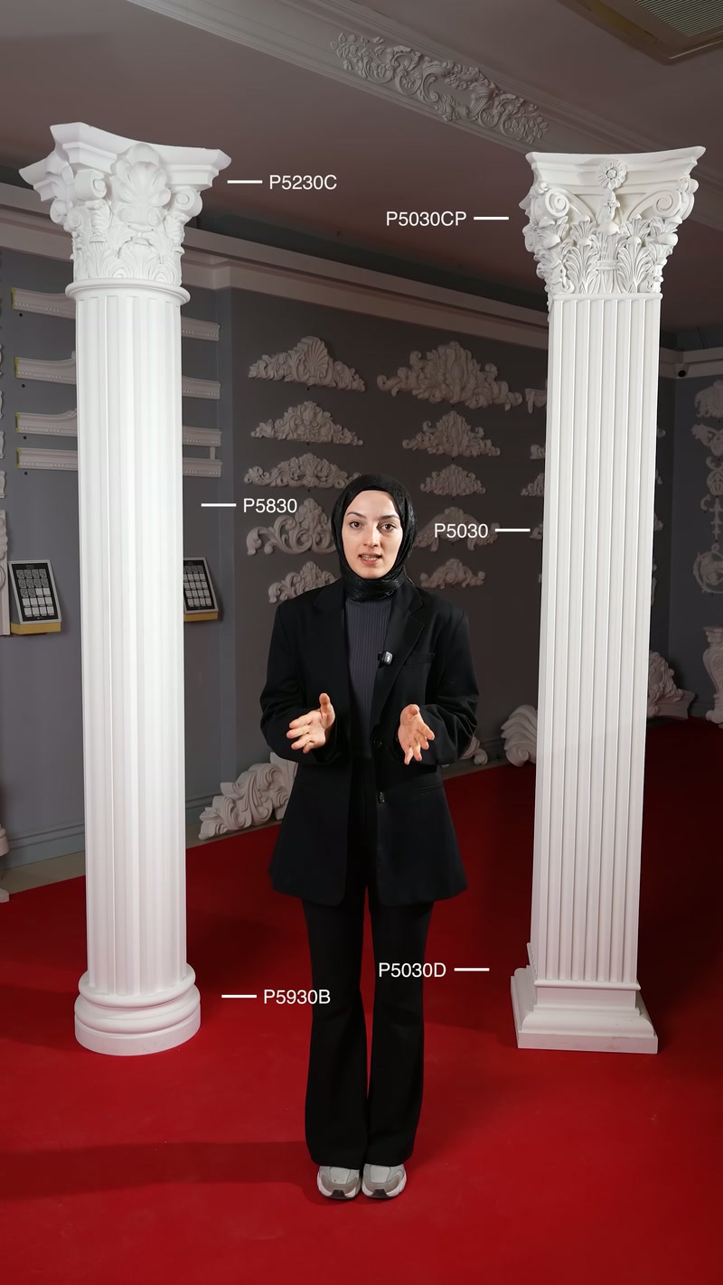Poliüretan Sütun Başlıkları ve Hafif, Sağlam Sütun Modelleri
