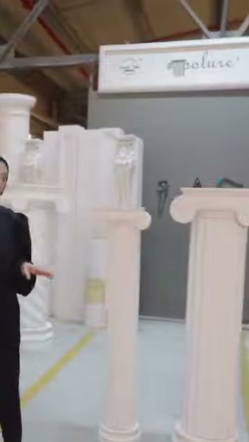 İnce ve kalın sütun örnekleri üretim bölümünde birlikte bulunuyor