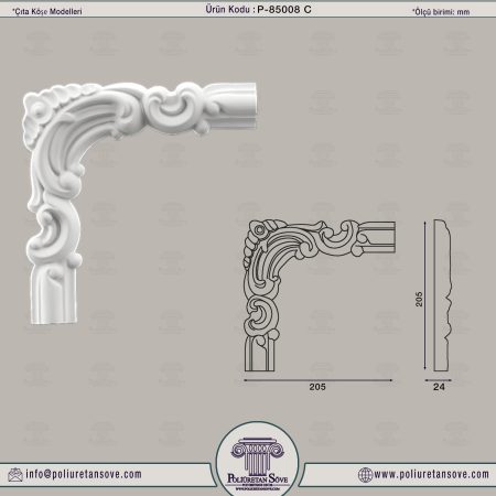 Dekoratif Çıta Köşe Modeli 85008 C