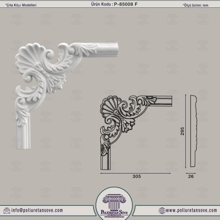 Dekoratif Çıta Köşe Fiyatları 85008 F