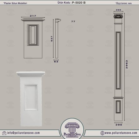 Poliüretan Plaster Sütun Fiyatları 5020 B