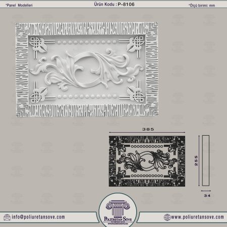 Poliüretan Desenli Panel Modeli 8106