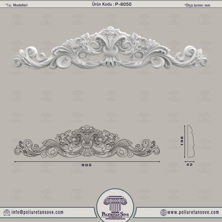 Poliüretan Dekoratif Taç Modeli 8050
