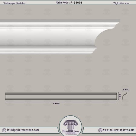 Poliüretan Modern Kartonpiyer Modeli 88091