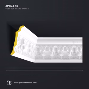 Poliüretan Kemer Motifli Geniş Kartonpiyer Profili 210x470 mm