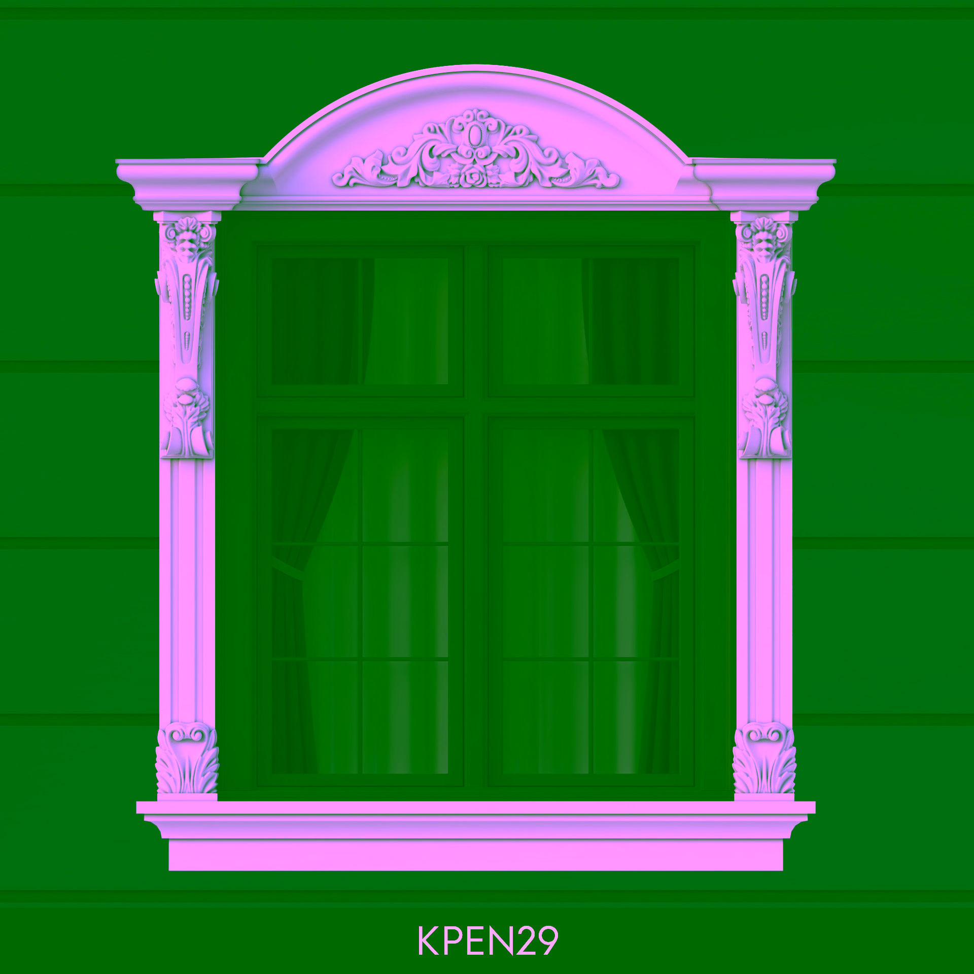 Poliüretan Alınlıklı Klasik Pencere Söve Seti 257x2080x2330 mm