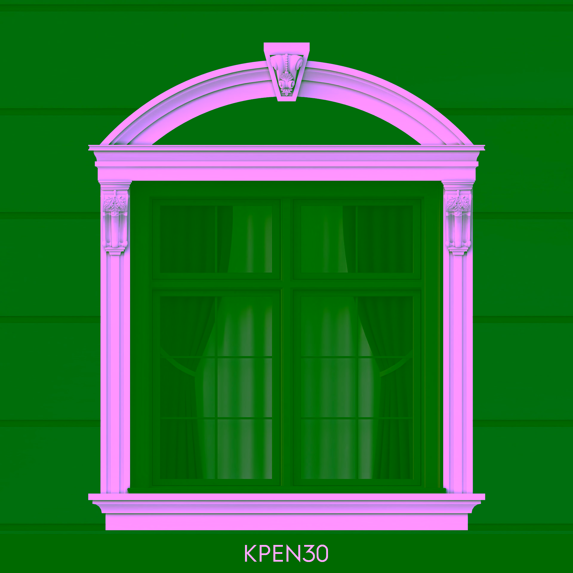 Poliüretan Kemerli Pencere Söve ve Taç Takımı 220x2160x2660 mm
