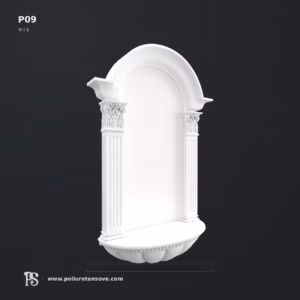 Poliüretan Kemerli ve Sütunlu Klasik Duvar Nişi P09 680x1070 mm