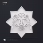 Selçuklu Çift Başlı Kartal Motifli Poliüretan Duvar Paneli P1037 905×905 mm