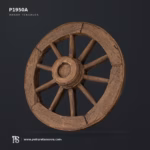 Poliüretan Ahşap Deseni Rustik Duvar Tekerleği 670 mm P1950A