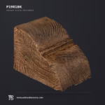 Poliüretan Ahşap Görünümlü Kiriş me Mertek Payandası 124x124x174 mm P1981BK
