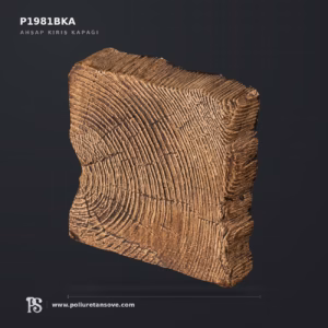 Poliüretan Ahşap Dokulu Kiriş Kapağı 12x12 cm P1981BKA