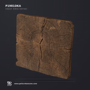 300x340 mm Poliüretan Ahşap Dokulu Kütük Kapağı ve Dekoratif Kaplama Paneli