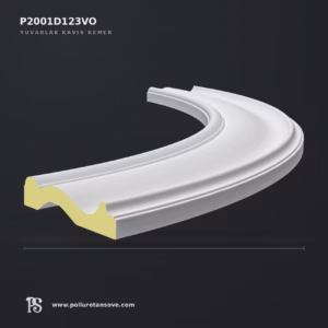Poliüretan Yuvarlak Kavis Kemer Söve ve Kapı Pencere Tacı 92.6x25.9 cm