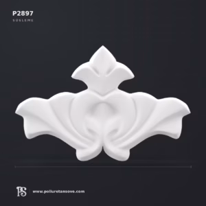 Klasik Motifli Poliüretan Duvar ve Mobilya Dekoratif Aplik 11x17 cm P2897
