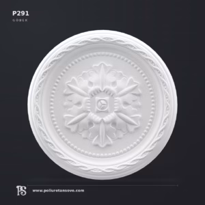 Dairesel Motifli Poliüretan Tavan Göbeği 302 mm P291 Avize Rozeti