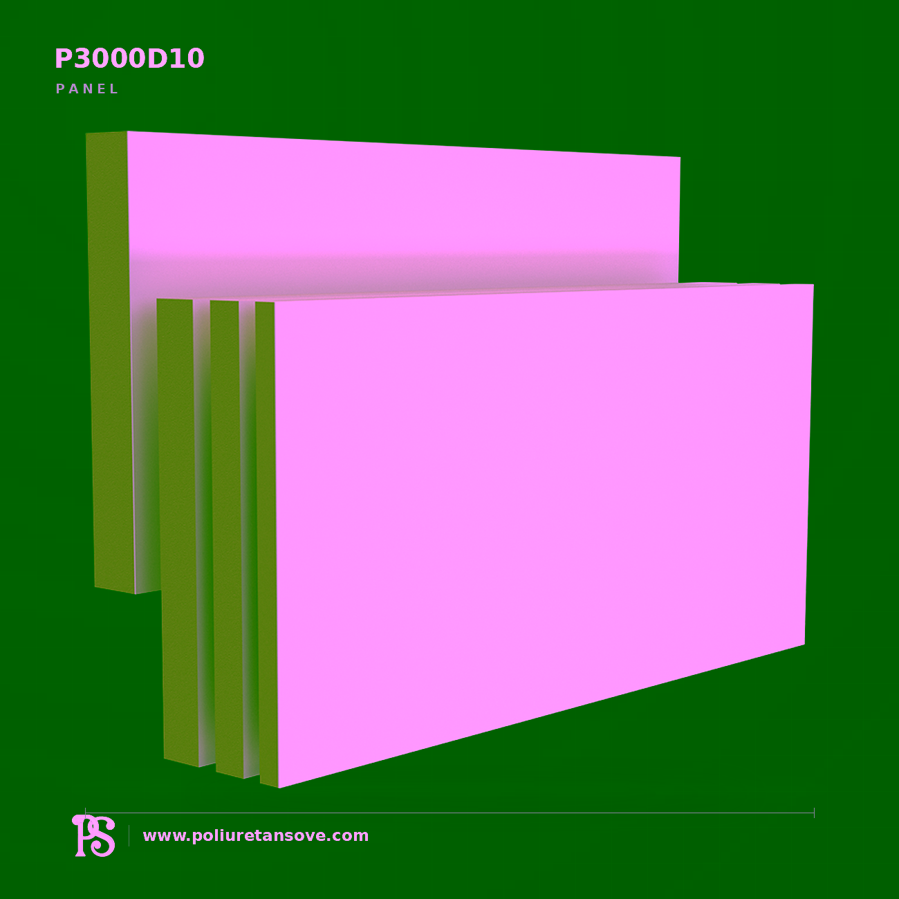 Poliüretan 3D Kabartmalı Duvar ve Cephe Paneli 72×146 cm (10 cm) P3000D10