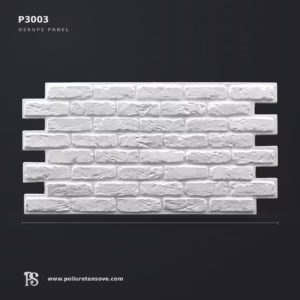 Poliüretan Derin Rölyef Tuğla Görünümlü Duvar Paneli 652x1248x33 mm