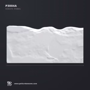 Poliüretan Dalga Formlu Modern Duvar Paneli P3004A