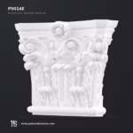 Klasik Çiçek Motifli Poliüretan Pilaster Sütun Başlığı 17×20 cm