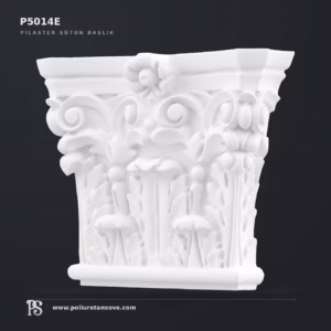 Klasik Çiçek Motifli Poliüretan Pilaster Sütun Başlığı 17x20 cm