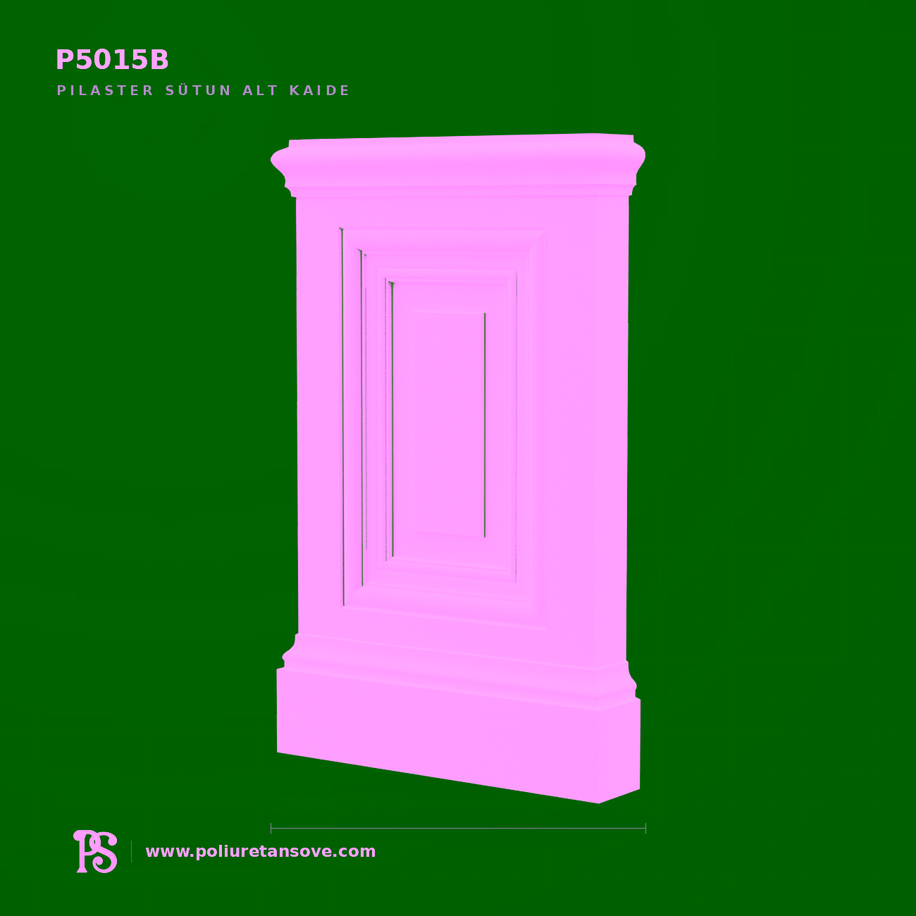 Poliüretan Pilaster Sütun Alt Kaidesi Modeli P5015B
