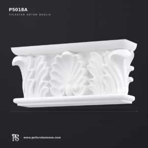 Dekoratif Poliüretan Pilaster Sütun Başlığı 58x229 mm P5018A