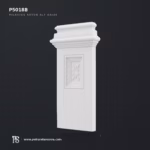 Klasik Poliüretan Pilaster Sütun Başlığı ve Kaidesi 51×230 mm P5018B