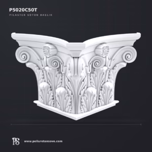 Poliüretan Pilaster Sütun Başlığı 23x45 cm Klasik Motifli