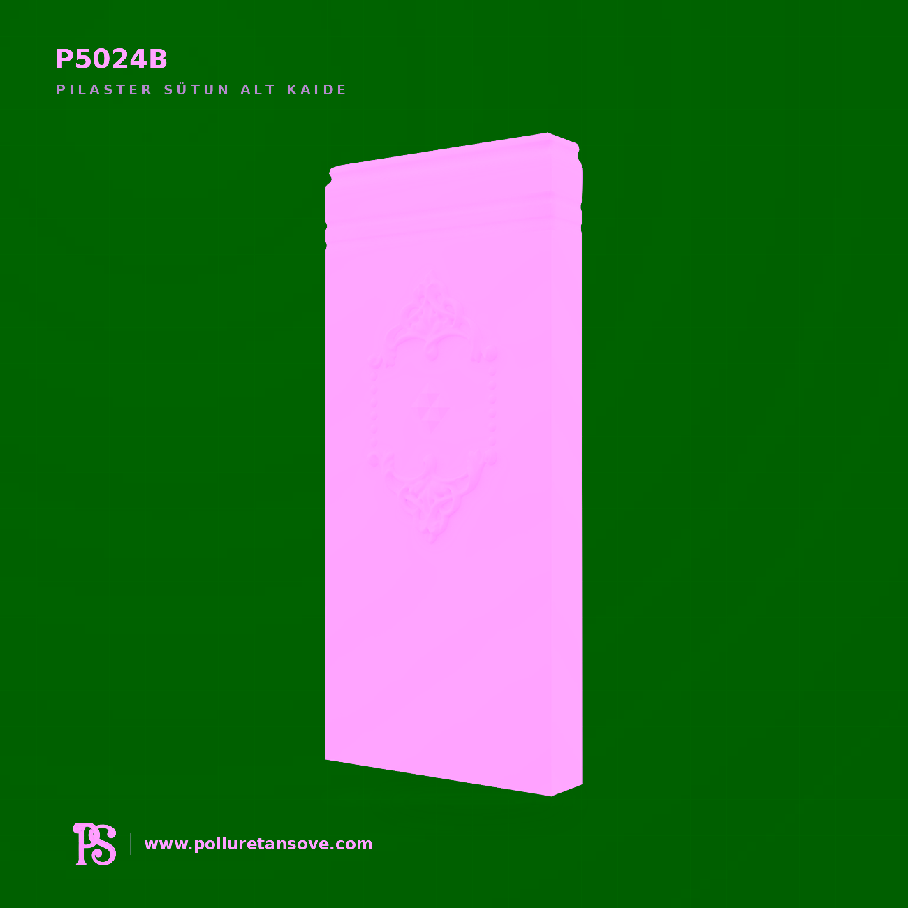 Motifli Poliüretan Pilaster Sütun Kaidesi P5024B