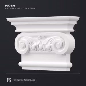Poliüretan İyon Düzeni Pilaster Sütun Başlığı P5025I