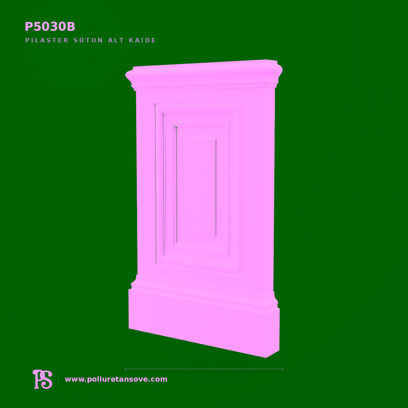 Poliüretan Pilaster Sütun Alt Taban Kaidesi P5030B