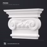 Poliüretan Söve İyon Başlıklı Pilaster Duvar Süsleme Modeli 9×42 cm