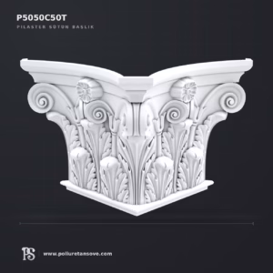Poliüretan Köşe Pilaster Sütun Başlığı P5050C50T 56x113 cm