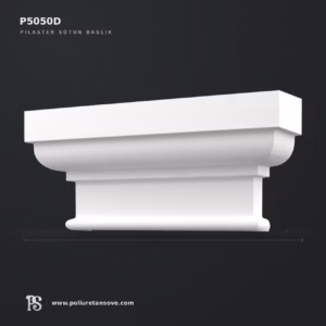 Poliüretan Pilaster Sütun Başlığı Profil Elemanı P5050D 15x69 cm