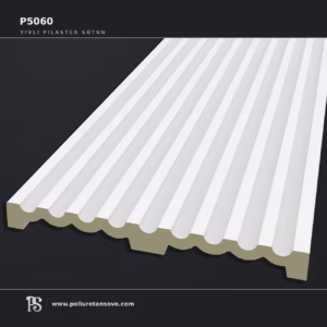 Yivli Dikey Çizgili Poliüretan Pilaster Duvar Sütun Paneli P5060